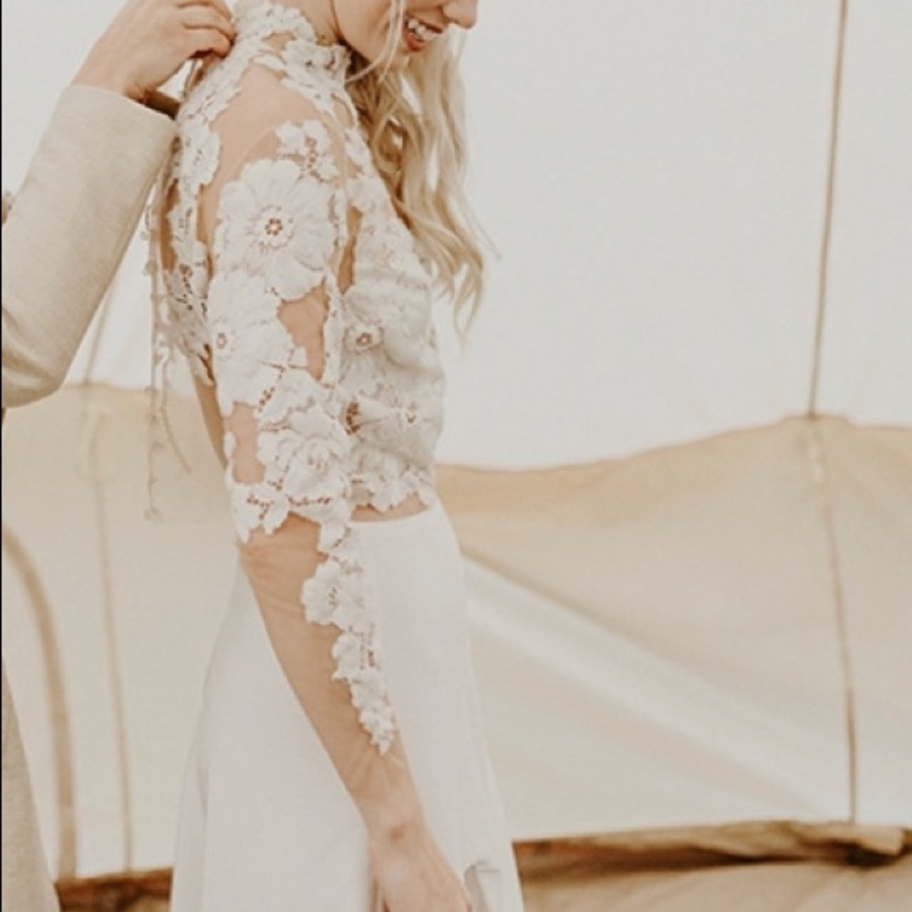 Two Piece custom wedding dress